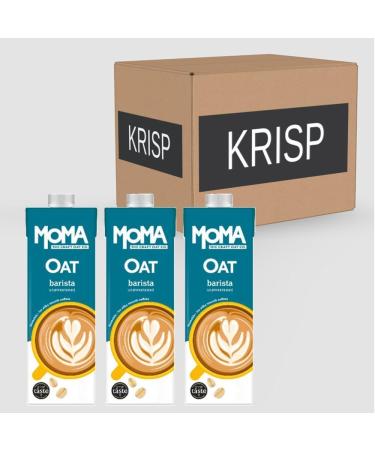 3 x 1L Unsweetened Oat Milk Wholegrain Drink Non Dairy Vegan Vitamin D3 B12 B2 Milk Alternative - Buy Online on SooperMarket.com