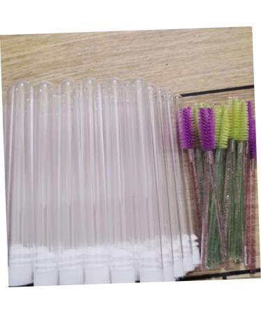 Baluue 10pcs Hollow Pipe with Drill Mascara Tube and Brush Clear Mascara Eyelash for Eyelash Fake Eyelashes 11x1.2cm Random Color - Buy Online on SooperMarket.com