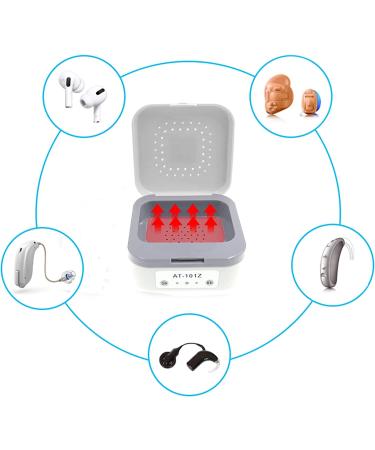 Hearing Aid Dryer Dehumidifier - Electronic Automatic Drying System with Cleaning Kit (Gray) - Buy Online on SooperMarket.com