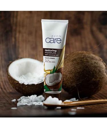 Buy 2 x Avon Care Restoring Moisture Hand Cream with Coconut Oil - 75 ml | Hydrating Hand Cream for Soft Skin | International Shipping Available - Buy Online on SooperMarket.com
