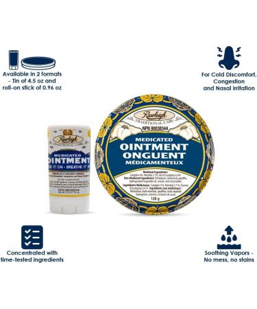 Rawleigh Medicated Ointment Tin: 4.5 oz / 128g - Pack of 6 128 g (Pack of 6) - Buy Online on SooperMarket.com