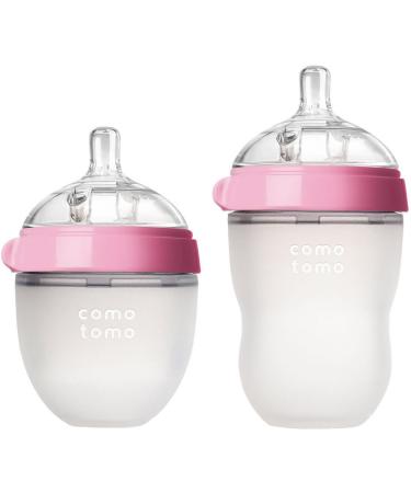 Comotomo Natural Feel Bundle - 2 Items (Pink  5oz + 8oz)