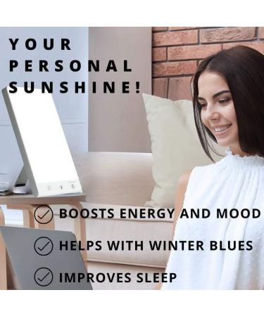 ONOTEC Light Therapy Lamp Ultra-Thin 10000 Lux Therapy Light with 3 Adjustable Brightness Levels Therapy Light with Timer for a Happy Home/Office/Travelling - Buy Online on SooperMarket.com