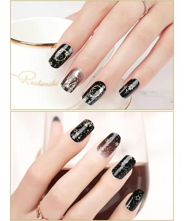 EBANKU Hot Gold Gel Nail Strips - Long Lasting, Waterproof, Real Nail Polish Wraps - Buy Online on SooperMarket.com