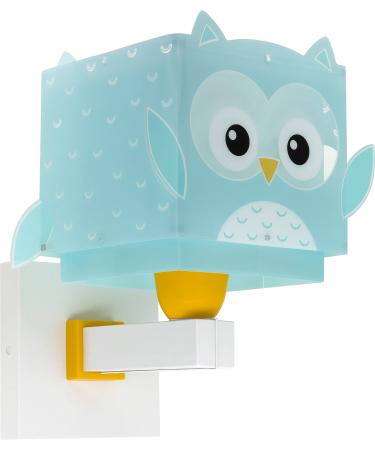 Dalber children's wall lamp children's lamp wall light Little Owl owl animals children's room light lampshade turquoise