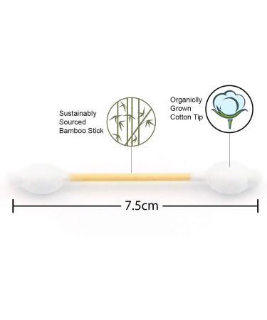 LEAF BOAT Biodegradable Cotton Buds 78 Pieces | Eco-Friendly Vegan Ear & Makeup Cleaning | GOTS Certified | Recycled Packaging | Plastic-Free - Buy Online on SooperMarket.com
