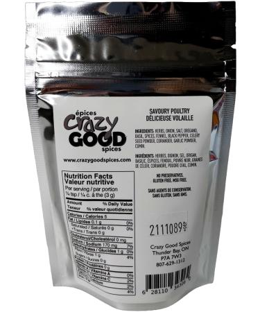 Crazy Good Spices Natural Essential Pack Certified Gluten Free From Natural Ingredients - 1 Count - Savoury Poultry - Volaille Sal e - Buy Online on SooperMarket.com