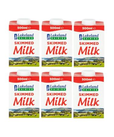 6 x 500ml Dairies UHT Skimmed Milk Long Lasting