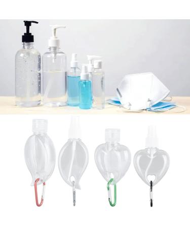 Portable Travel Bottles Set - 50ml Leakproof Keychain Bottles for Soap Shampoo & Conditioner - Refillable Transparent Plastic - Buy Online on SooperMarket.com