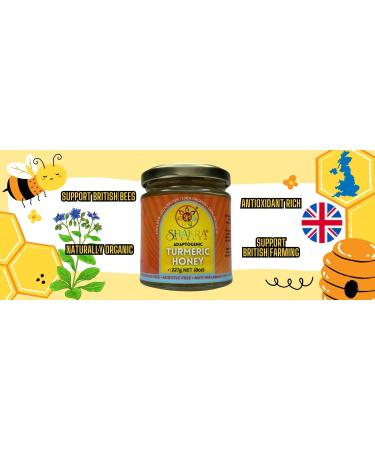 Organic Turmeric Honey Infused with UK Borage - Anti-Inflammatory & Anti-Aging | Shakra Health - Buy Online on SooperMarket.com