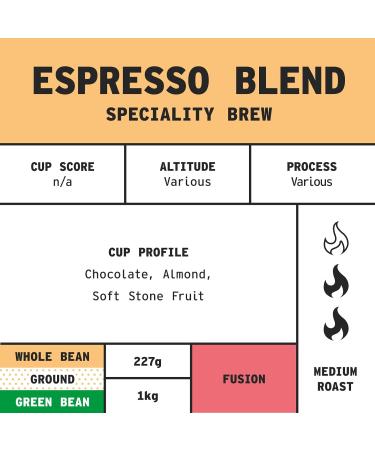 Coffee Ground 227g Bag Espresso Blend Ground Coffee Chocolate Nuts & Fruits Notes 100% Arabica & Robusta Medium Roast Speciality Freshly Roasted (We Are Coffee Co) - Buy Online on SooperMarket.com