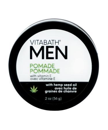 Vitabath Men's Pomade - Medium Hold with Hemp & Beeswax | Natural Hair Styling for Men - Lime & Cedarleaf Scent - 2 oz - Buy Online on SooperMarket.com