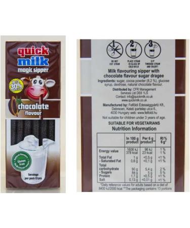 04 x Quick Milk Magic Sipper Choc Straws - Chocolate Flavour - Buy Online on SooperMarket.com