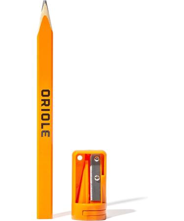 Orange Carpenter Pencil Set - Includes 15 Flat Construction Pencils with Printed Ruler  1 Carpenter Pencil Sharpener & 1 Clear Storage Container - Smoothly Write on Wood  Concrete & Stone - Pencil Kit - Buy Online on SooperMarket.com