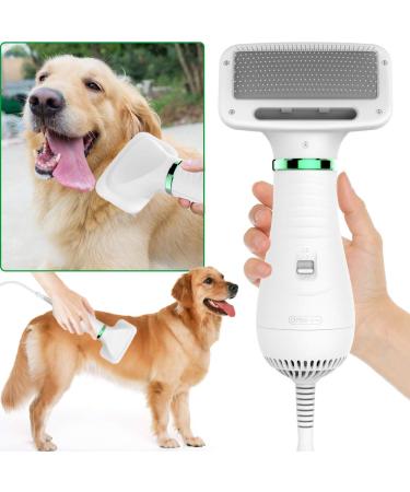 LIVEKEY 2-in-1 Pet Hair Dryer & Slicker Brush | Adjustable 2 Temperatures | For Small & Medium Dogs/Cats - Buy Online on SooperMarket.com