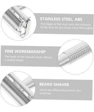 Didiseaon Long Handled Safety Razor - Old Fashioned Stainless Steel Beard Shaving Tool for Smooth Manual Hair Removal - Buy Online on SooperMarket.com