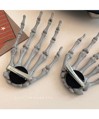 Halloween Skeleton Hand Hair Clips - Horror Bone Claw Hairpins for Women/Girls, Cosplay Costume Accessories - Buy Online on SooperMarket.com