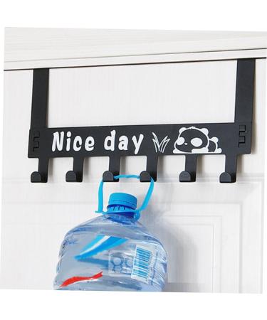 PRETYZOOM Over Door Clothes Hanger Rack Hook up On The Door Coat Rack medium Black - Buy Online on SooperMarket.com