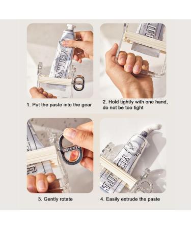 Manual Rotating Toothpaste Oil Paint Squeezer Multifun Toothpaste Tube Squeezer Tool Facial Cleanser Bathroom Squeezer Clip-on - Buy Online on SooperMarket.com