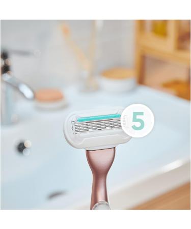 Gillette Venus Deluxe Smooth Sensitive Razor for Women - 5-Layer Blade Rose Gold Perfect Ladies Gift - Buy Online on SooperMarket.com