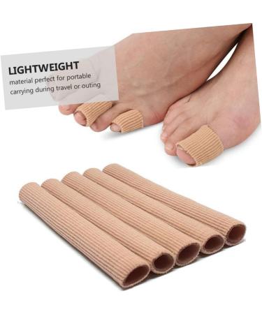 Plafope 2pcs Gel Finger Toe Cover - Silicone Thumb Protector Bandages for Finger Support and Wound Healing - Flesh Color - Buy Online on SooperMarket.com