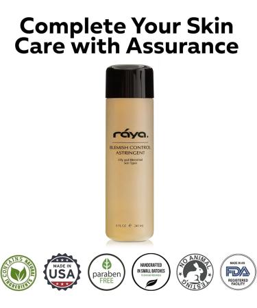RAYA Blemish Control Astringent 8 oz | Facial Toner for Oily & Break-Out Skin | Normalize pH & Regulate Oil | Vitamin B Infused | Perfect for Teens - Buy Online on SooperMarket.com