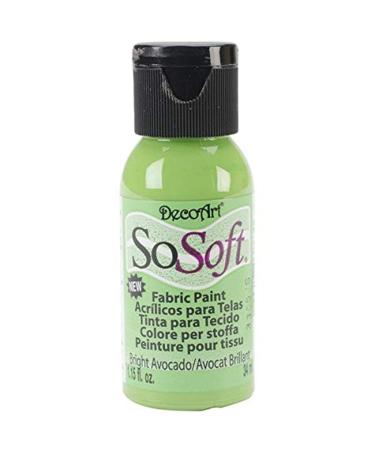 DecoArt DSS99-26 SoSoft Fabric Acrylics Paint  1-Ounce  Bright Avocado Avocado Green