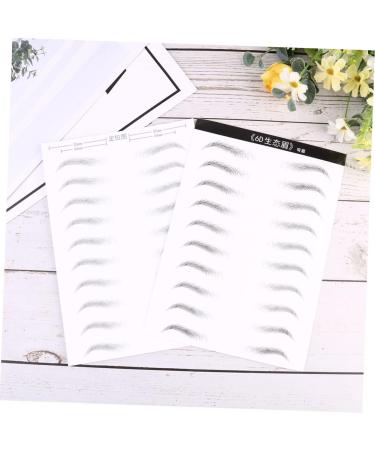 Gogogmee Artificial Eyebrow Patch 2 Sheets Black Stickers Brow Tatoo Eyebrow Makeup Tools s 3 Proof Patch - Buy Online on SooperMarket.com