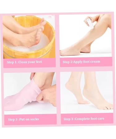 Moisturizing Socks Silicone Socks for Dry Cracked Feet Women 3 Pairs Soft Moisturizing Socks Anti Slip Women Spa Pedicure Gel Socks Aloe Sock for Softening Rough Skin Calluses - Buy Online on SooperMarket.com