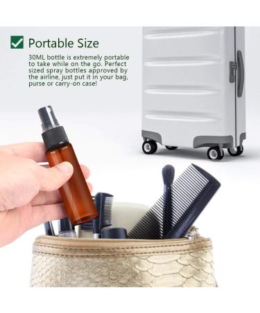 FANDAMEI 10 x 30ml Spray Bottles - Empty Perfume Atomizer with Funnel | Durable Plastic Travel Spray Bottle - Buy Online on SooperMarket.com