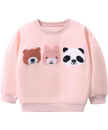 Girls Cotton Sweatshirt - Long Sleeve Pullover for Kids Age 5-6 Years - Toddler Casual Jumper T-Shirt - Bears Design - Ages 1-12 - Buy Online on SooperMarket.com