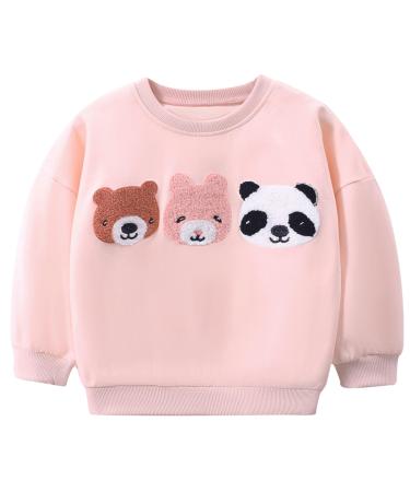 Girls Sweatshirt for Kids Cotton Top Casual Jumper Girl T Shirt Toddler Clothes Long Sleeve Pullover Age 1-12 Years 4-5 Years Bears