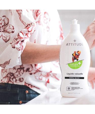 ATTITUDE Unscented Dishwashing Liquid - 23.7 fl oz (700 ml) | Eco-Friendly & Effective - Buy Online on SooperMarket.com