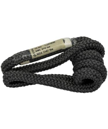Sterling Rope 6.8mm Hollow Block Loop 13.5" Black