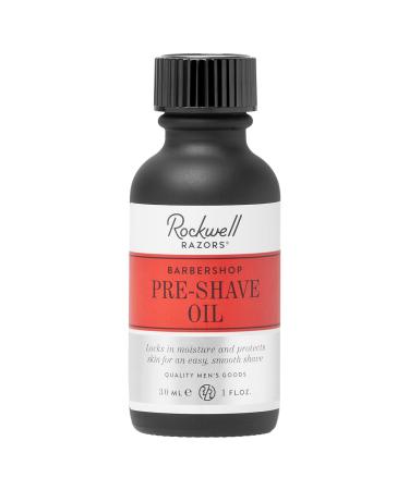 Rockwell Razors Pre-Shave Oil Babershop Scent | Moisturizing Jojoba Argan Avocado & Green Tea Oil Protects Against Irritation & Razor Burn | All Natural Skin Protection for All Skin Types