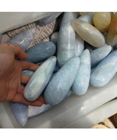 1pc 150g 220g Natural Polished Blue Celestite Quartz Crystal Wand Crystals and Stones |Stones| - Buy Online on SooperMarket.com