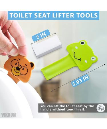4Pcs Toilet Seat Lifter Tool - Self-Adhesive Handle for Touch-Free Lid Lifting - Portable and Hygienic Toilet Seat Cover Lifters - Buy Online on SooperMarket.com