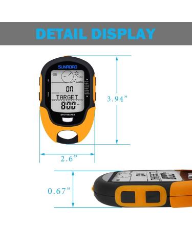 SUNROAD GPS Tracker with Altimeter, Compass, Weather Forecast, Thermometer - Multifunctional Meter for GPS Route Tracking - Buy Online on SooperMarket.com