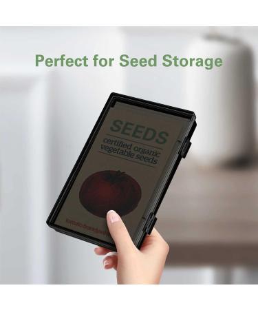 Zarler 4x6 Photo Storage Box | 18 Inner Seed Organizer Cases | Handle & Sticker Labels | Black - Buy Online on SooperMarket.com