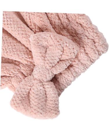 MAGICLULU Coral Fleece Hair Drying Cap Fast Drying Cap Shower Water Absorption Hair Cap Pink Princess Hat Hedging - Buy Online on SooperMarket.com