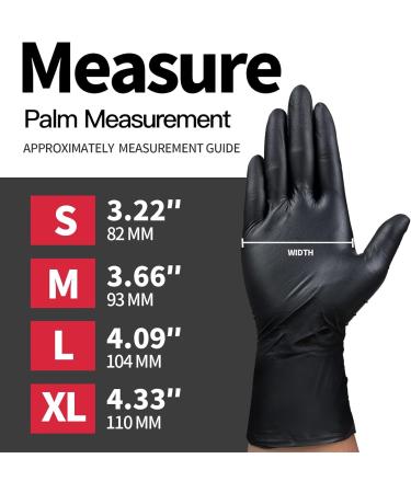 Supmedic Black Nitrile Exam Gloves 5 mil Powder-Free Latex-Free Box of 100 pcs - Large Size - Buy Online on SooperMarket.com