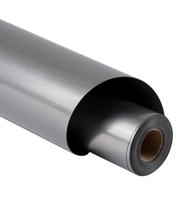 guangyintong Dark Grey Reflective Heat Transfer Vinyl Roll 12" x 12ft Silver HTV for T-Shirts (Reflective Deep Grey 12ft) 4-Reflective Dark Grey