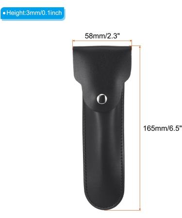 PATIKIL Leather Razor Protective Case - 2 Pack Double Edge Razor Sheath for Travel | Stylish & Durable Black Shaving Protector - Buy Online on SooperMarket.com