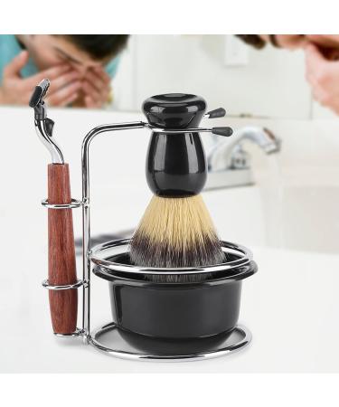 Premium WBTY 4-Part Shaving Set for Men | Manual Razor Stainless Steel Stand Brush & Bowl | Perfect Birthday & Father's Day Gift - Buy Online on SooperMarket.com