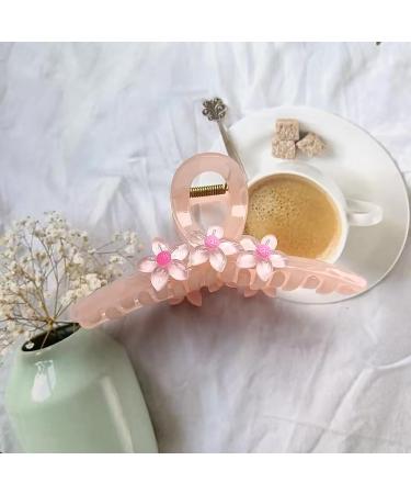 Crystal Flower Hair Barrettes Floral Rhinestone Claws Vintage Large Hair Clips Accessories for Women Girls (Pink) - Buy Online on SooperMarket.com