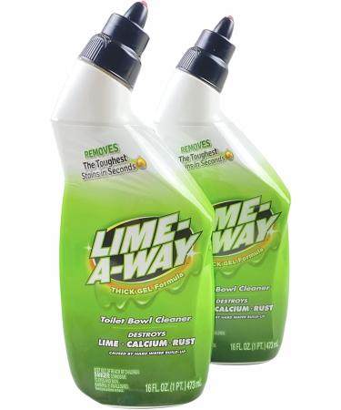 Lime-A-Way Toilet Bowl Cleaner 16 oz - Powerful Liquid Cleaner for Tough Lime & Mineral Deposits | International Shipping Available - Buy Online on SooperMarket.com