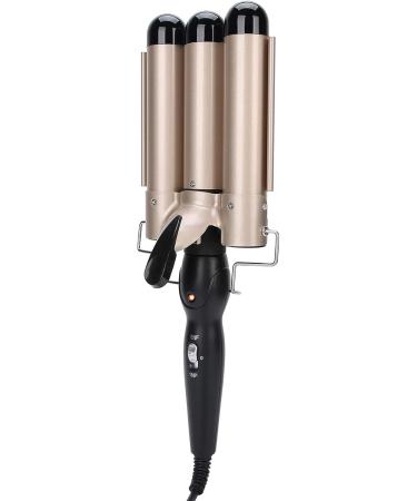 KUIKUI Three Barrel Curling Iron Wand for Effortless S-Shaped Waves - Adjustable Hair Curler Waver Crimper Hair Styling Tool - Buy Online on SooperMarket.com