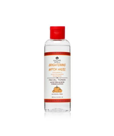 Nature Spell Witch Hazel Brightening Facial Toner with Vitamin C Pumpkin Seeds Aloe Vera & Rose Water Alcohol Free Formulation for All Skin Types Clear 200 ml