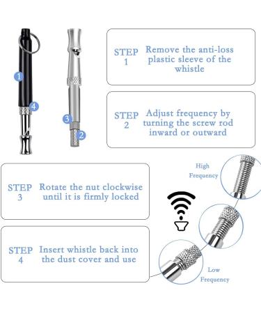 Ultrasonic Dog Whistle for Recall Stop Barking Professional Dog Training Clicker Set Adjustable Frequencies Lanyard Included - Buy Online on SooperMarket.com