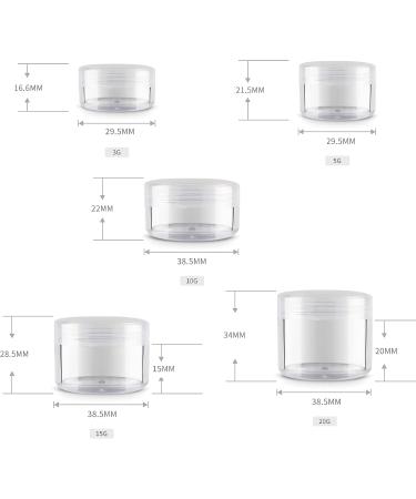 Zeoabsy 20ml Clear Empty Cream Can - 20 Pieces Transparent Crucible with Pink Screw Cap for Lotion Mini Candles Nail Art & Lip Balm - Buy Online on SooperMarket.com